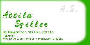 attila sziller business card